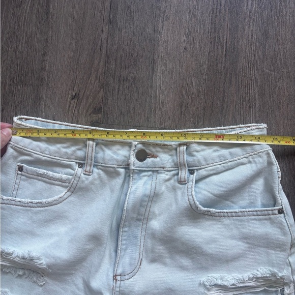 Billabong Light Blue Distressed Jean Shorts - Picture 3 of 5